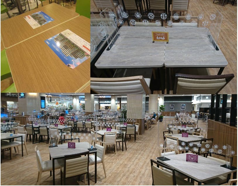 【イオンモール新利府】モール内広告 フードコートテーブルの画像