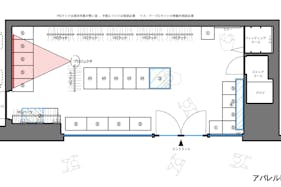 【淀屋橋駅5分/肥後橋駅直結】ポップアップや展示会、商品プロモーション等に最適な30㎡強のガラス張りが特徴の1F内廊下スペース