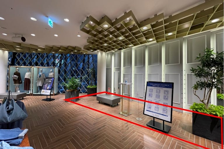 【HINKA RINKA銀座】アパレルや雑貨のポップアップストアに最適なエスカレーター正面の視認性の高いイベントスペース(4階A)の画像1