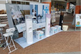 【もりのみやキューズモールBASE】「②1F セントラルスクエア前中央(CS前中央)」屋根下で四方から通行客に視認されやすい食物販やPRプロモーション向けの人気イベントスペース