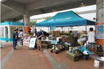 【もりのみやキューズモールBASE】「②1F セントラルスクエア前中央(CS前中央)」屋根下で四方から通行客に視認されやすい食物販やPRプロモーション向けの人気イベントスペース