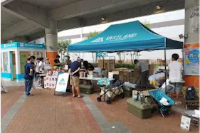 【もりのみやキューズモールBASE】「②1F セントラルスクエア前中央(CS前中央)」屋根下で四方から通行客に視認されやすい食物販やPRプロモーション向けの人気イベントスペース