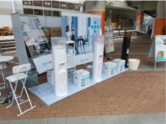 【もりのみやキューズモールBASE】「②1F セントラルスクエア前中央(CS前中央)」屋根下で四方から通行客に視認されやすい食物販やPRプロモーション向けの人気イベントスペース