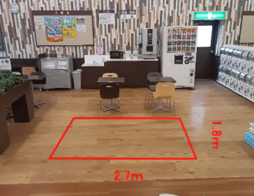 【マックスバリュ西根店】くつろぎスペース前 販促プロモーションに最適なスーパー店内催事イベントスペース