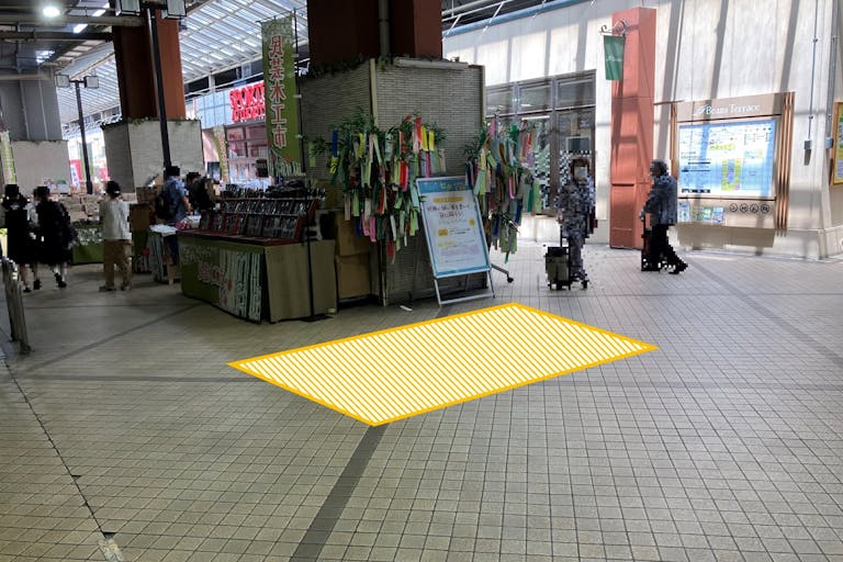 ビーンズ赤羽B 出店場所(黄色塗範囲内)