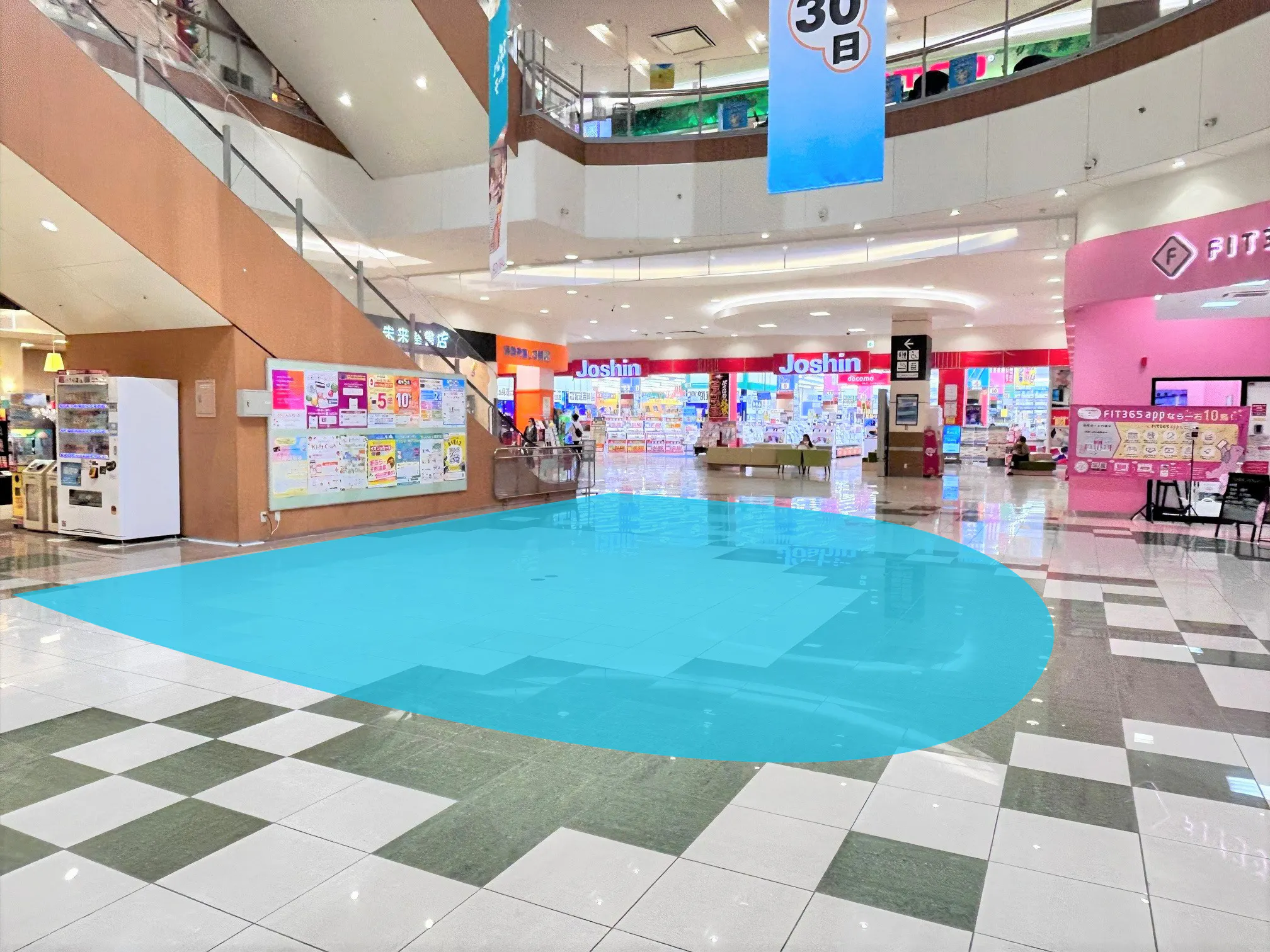 【イオンモール大垣】各種プロモーションや物販、食物販のポップアップストアに最適な1F 太陽の広場のイベントスペース