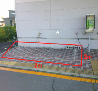 【ザ・ビッグ釈迦内店】入り口前② 販促プロモーションや物販に最適なスーパー店外催事イベントスペース