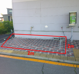 【ザ・ビッグ釈迦内店】入り口前② 販促プロモーションや物販に最適なスーパー店外催事イベントスペース