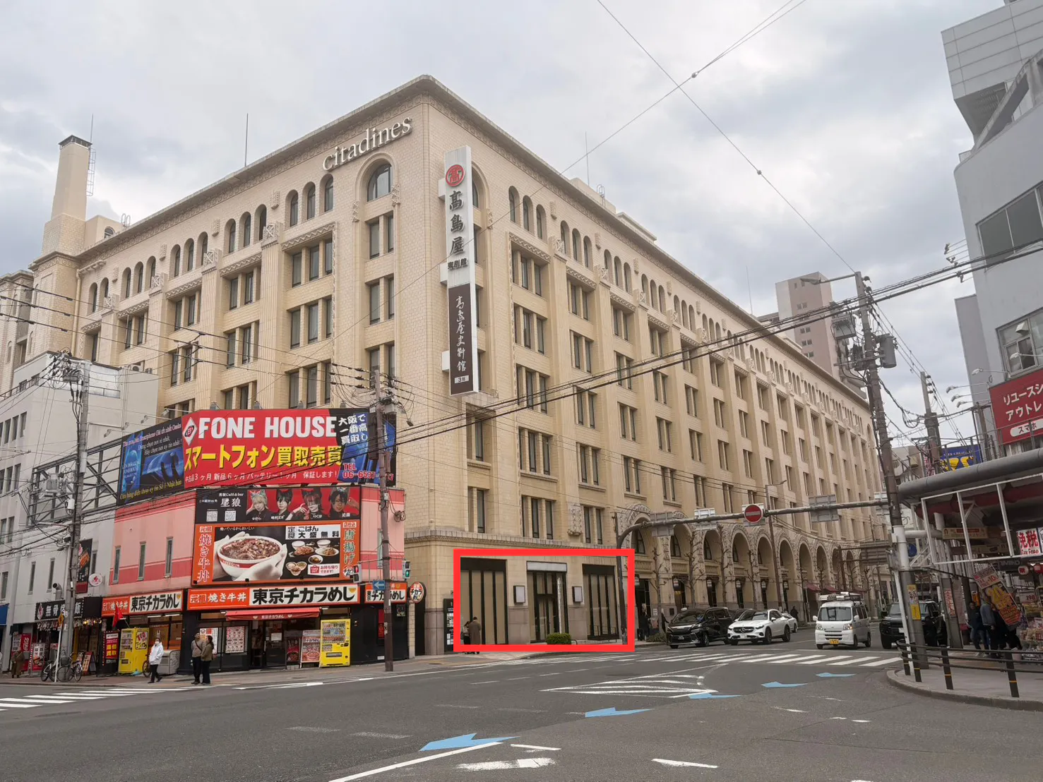【日本橋駅6分｜なんば駅9分｜コミュニティーフードホール大阪・日本橋】堺筋沿いから直接入場できる147㎡の路面イベントスペース