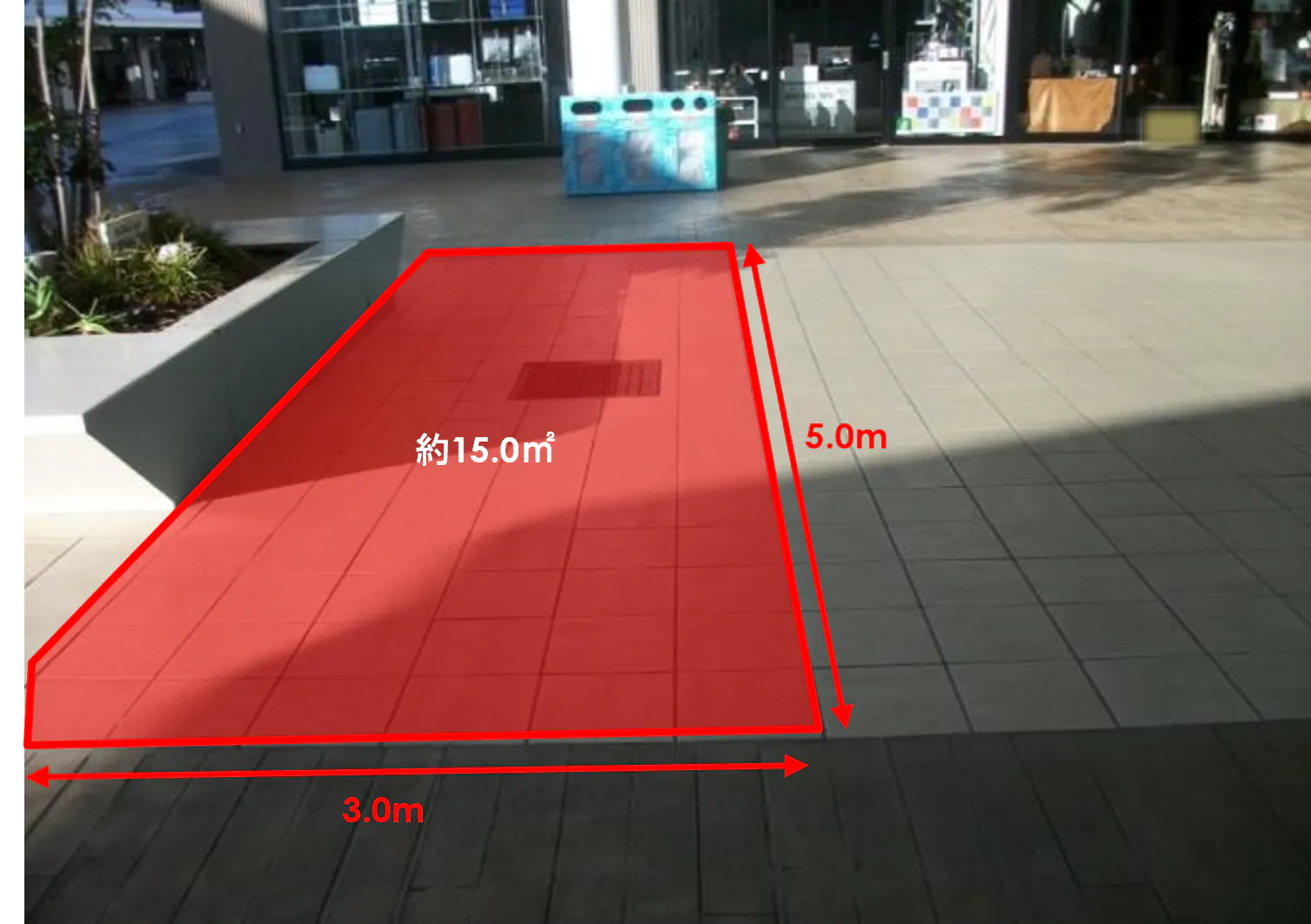 【三井アウトレットパーク 木更津】ステージ裏植栽前
