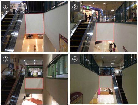 【イオンモールつがる柏】モール内広告 エスカレーター