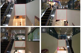 【イオンモールつがる柏】モール内広告 エスカレーター