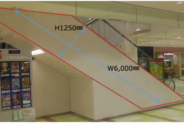 【イオンモールつがる柏】モール内広告 エスカレーター