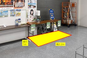 【スーパーセンタートライアル上三緒店】食物販やPR活動に最適な店内「サッカー台横 イベントスペース」