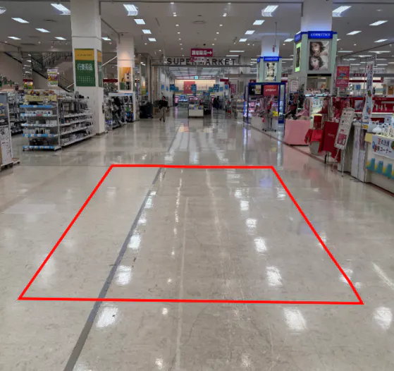 【イオン三川店】中央通路2 販促プロモーションに最適なスーパー店内催事イベントスペース