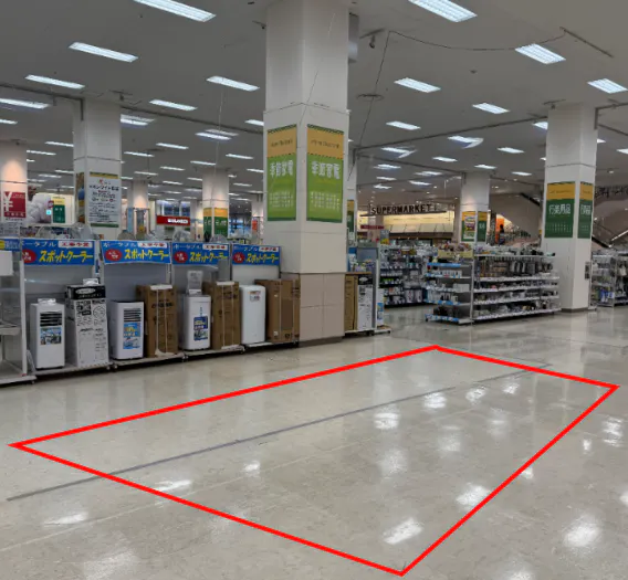 【イオン三川店】中央通路2 販促プロモーションに最適なスーパー店内催事イベントスペース
