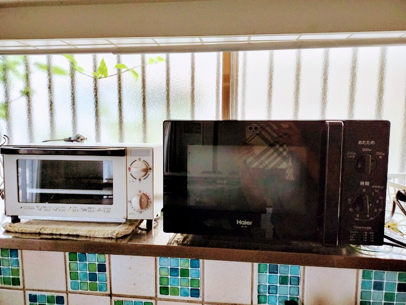 【無料貸出備品】電子レンジ、トースター