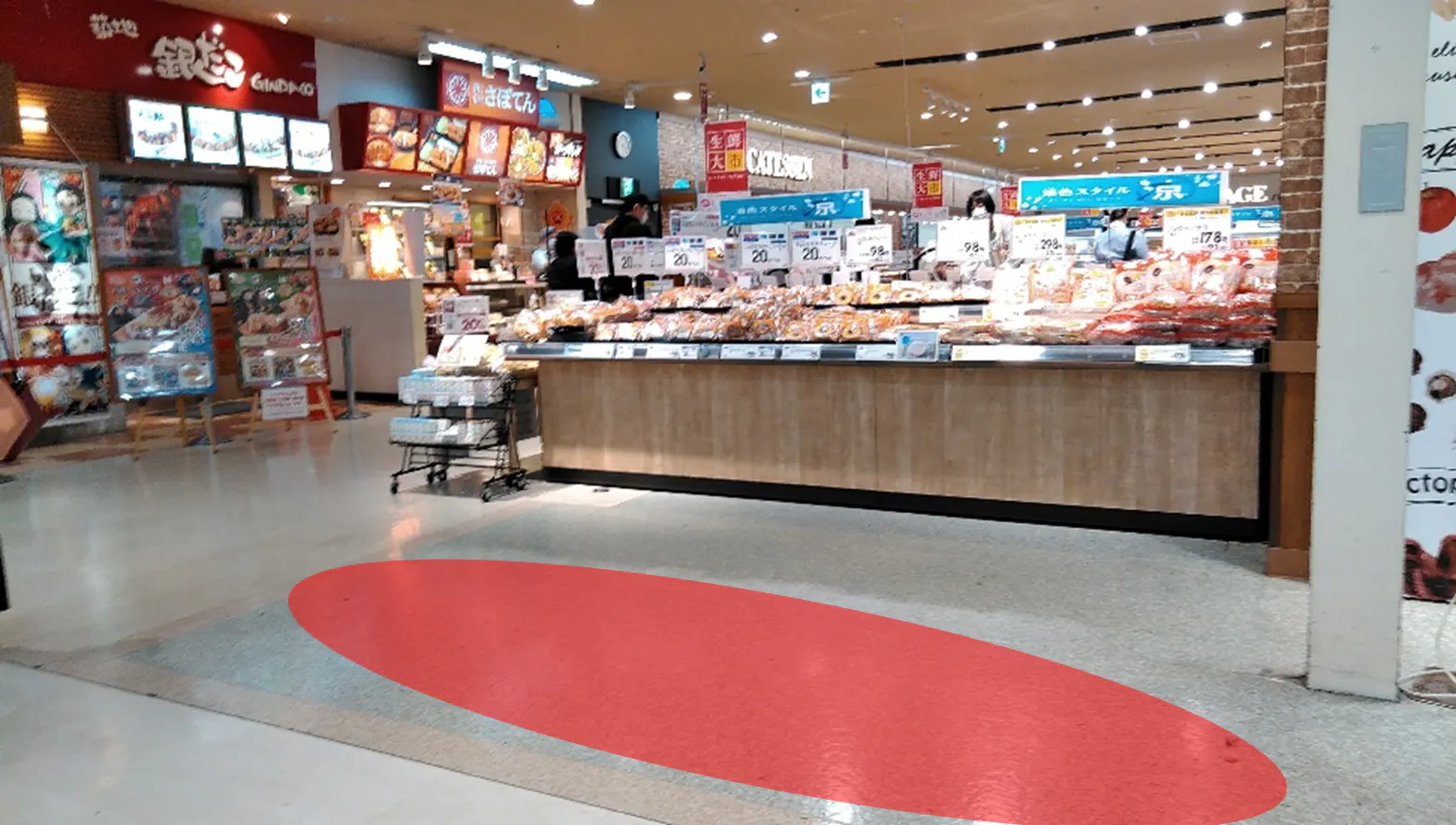 【イオンスタイル御所野】食物販や各種プロモーションイベントに最適な施設東側入口付近にある通行量の多いイベントスペース