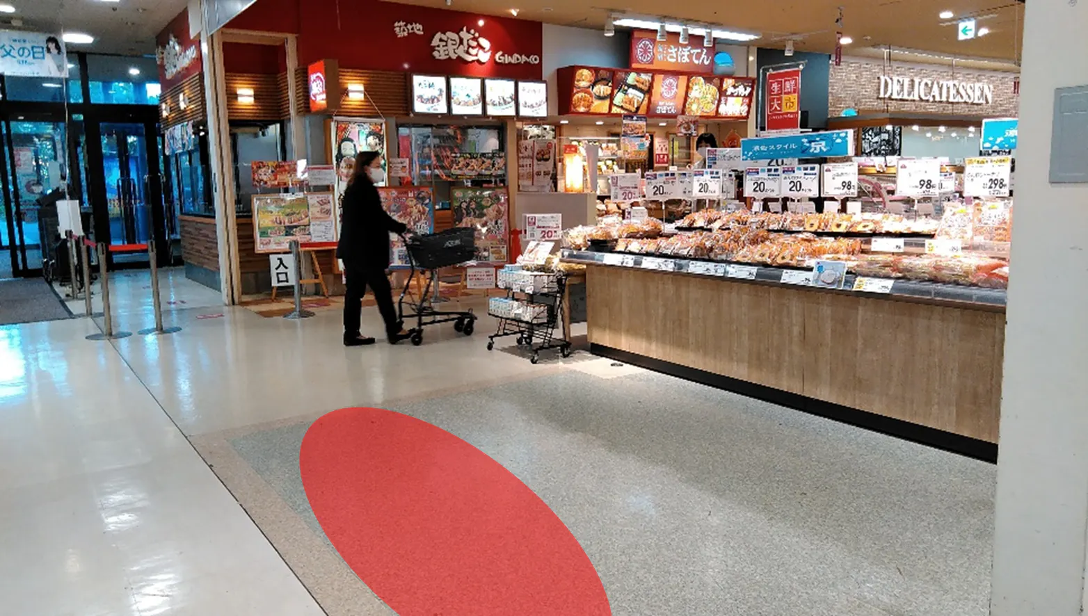 【イオンスタイル御所野】食物販や各種プロモーションイベントに最適な施設東側入口付近にある通行量の多いイベントスペース