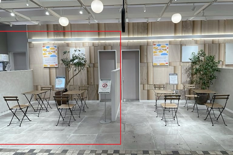 赤枠が本区画となります・右側のカレンダリウムF03とあわせてご利用いただけます