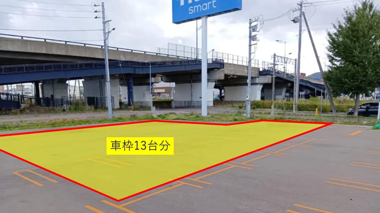 【TRIALsmart新発寒店】【中スペース】駐車場_店舗看板下　※電源なし