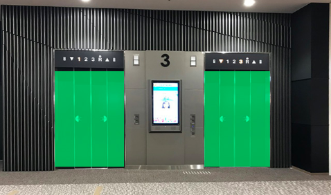 【イオンモール神戸南】モール内広告 エレベーター