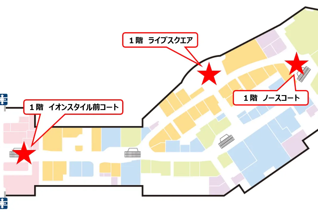 【イオンモール新利府】1階 ライブスクエア