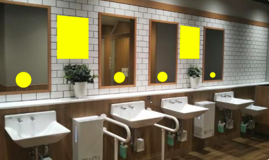 【イオン藤井寺ショッピングセンター】モール内広告 トイレ内ステッカー