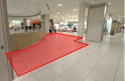 【あべのキューズモール】「③1F ショップイン前」入口導線に近く視認性抜群！プロモーション・ポップアップに最適なイベントスペースの画像