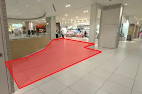 【あべのキューズモール】「③1F ショップイン前」入口導線に近く視認性抜群!プロモーション・ポップアップに最適なイベントスペース