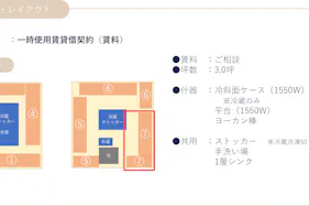 【北千住マルイ】2階 カレンダリウムF14【食物販・物産展】店内入って正面、什器完備の好立地スペース