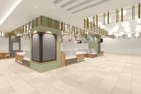 【北千住マルイ】2階 カレンダリウムF14【食物販・物産展】店内入って正面、什器完備の好立地スペース