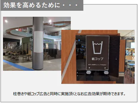 【イオンモール名古屋茶屋】モール内広告 フードコートステッカー