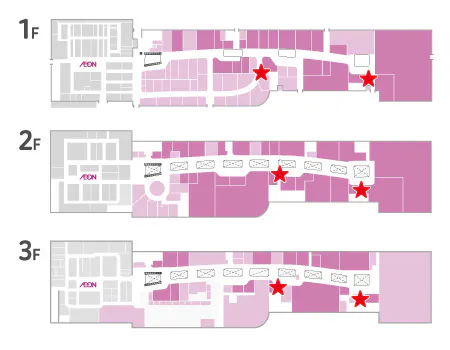 【イオンモール土浦*】EV横・トイレ通路【B2ポスターフレーム】＠1F～3F中央トイレ通路