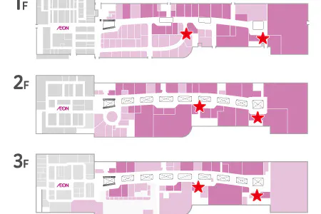 【イオンモール土浦*】EV横・トイレ通路【B2ポスターフレーム】@1F~3F中央トイレ通路