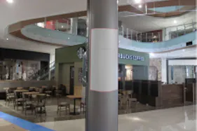 【イオンモール名古屋茶屋】モール内広告 柱巻き