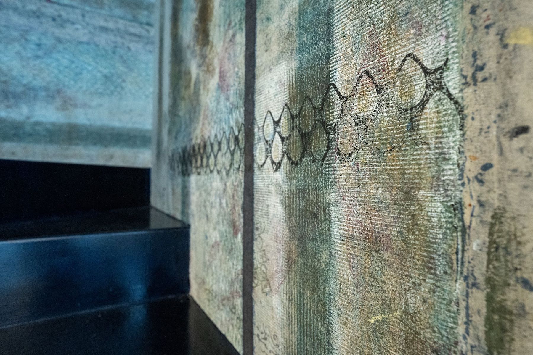 広尾駅 レンタルスタジオ 内観（3F布張りの壁）