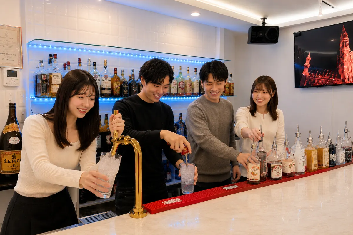 【心斎橋駅5分】ロケや撮影会等の撮影用途やオフ会等のイベント、オフサイトミーティングに最適なオーセンティックなバースペース