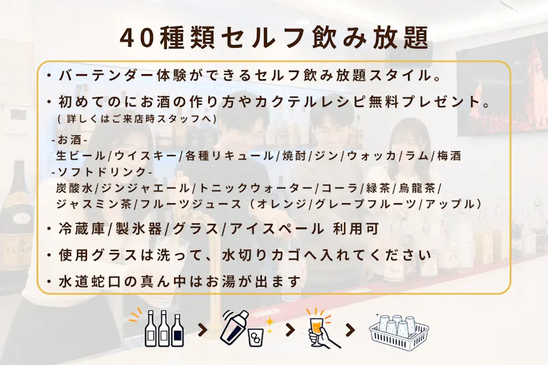 【心斎橋駅5分】ロケや撮影会等の撮影用途やオフ会等のイベント、オフサイトミーティングに最適なオーセンティックなバースペースの画像17