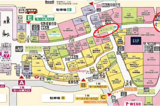 【イオンモール高崎】モール内広告 大型バナー セントラルコート