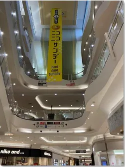 【イオンモール高崎】モール内広告 大型バナー セントラルコート
