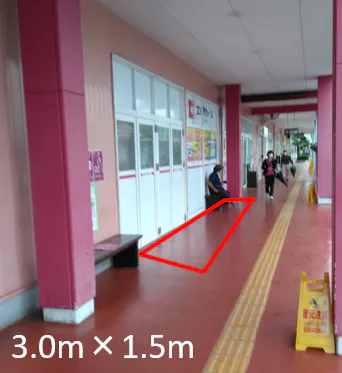 【イオンタウン早岐】セールスプロモーションやポップアップストアに適した軒下通路イベントスペース