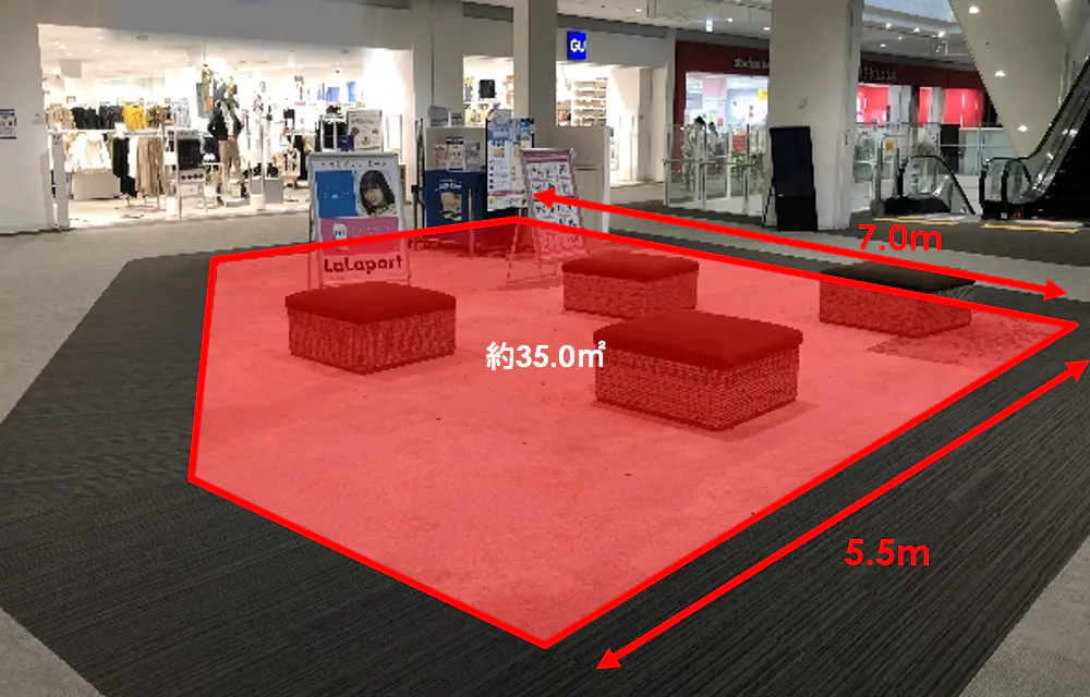【ららぽーと海老名】3-③ 北側エスカレーター 前Ⓐ