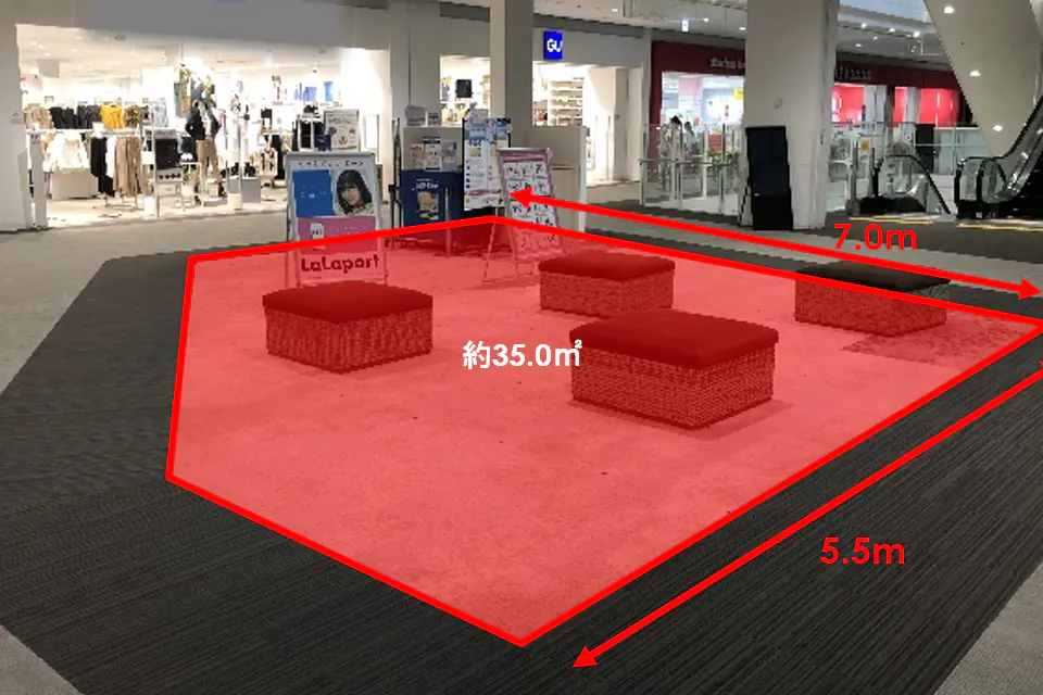 【ららぽーと海老名】3-③ 北側エスカレーター 前Ⓐ