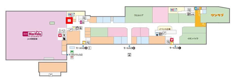 【イオンタウン名西(D グルメボックス)】食物販に最適な利用の非常に実績の多いイベントスペース