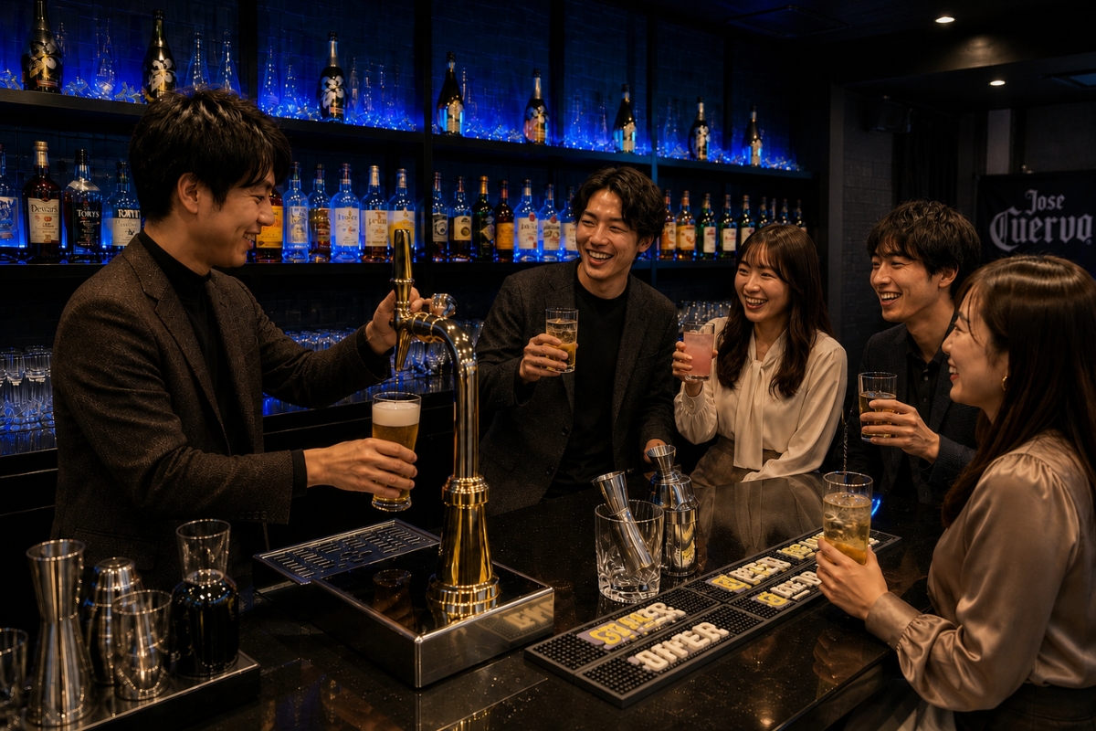 【心斎橋駅5分】ロケや撮影会等の撮影用途やオフ会等のイベント、オフサイトミーティングに最適なシックな空間のバースペースの画像14