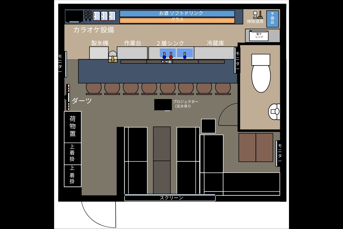 【心斎橋駅5分】ロケや撮影会等の撮影用途やオフ会等のイベント、オフサイトミーティングに最適なシックな空間のバースペースの画像17