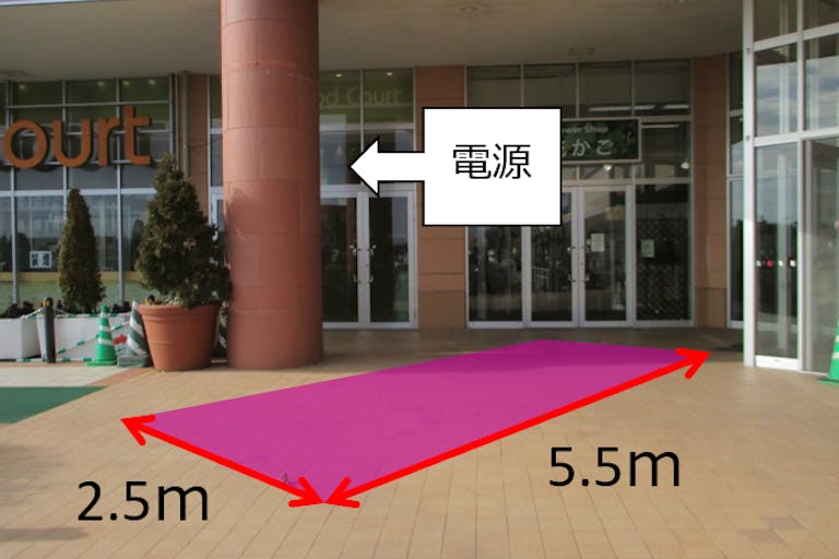 【イオンタウン佐沼】キッチンカーの出店に適した中央入口に位置するイベントスペースの画像2