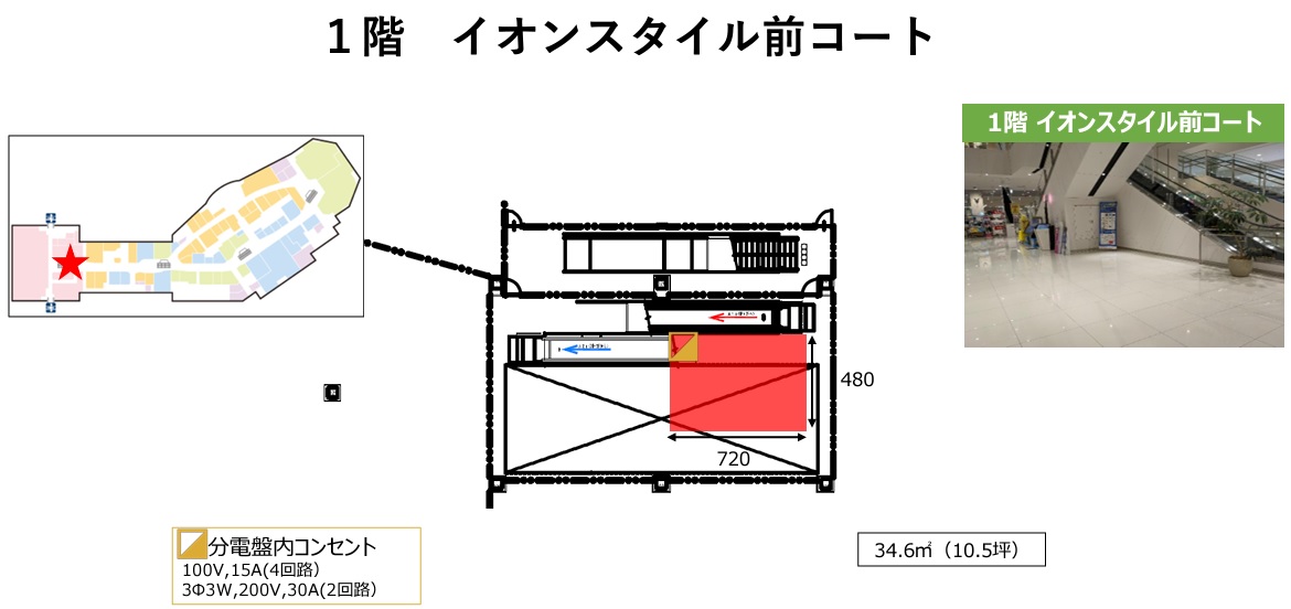 【イオンモール新利府】１階 イオンスタイル前コート
