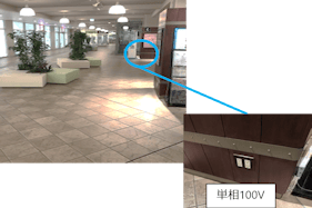 【みのおキューズモール】「⑦EAST3-2F ドコモ前スペース」物販催事やワークショップに適した、エスカレーター近く通行量の多いイベントスペース